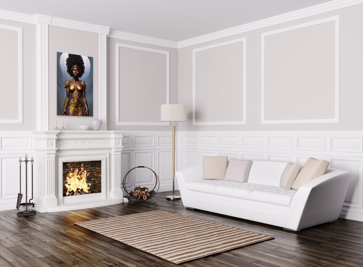 WARRIOR SUMONDA, African Portrait Canvas Wall Art.