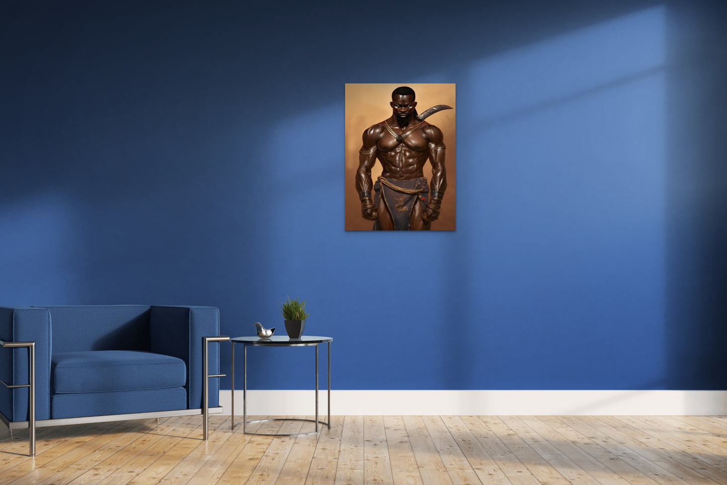 WARRIOR ZAMDOE, African Portrait Canvas Wall Art.