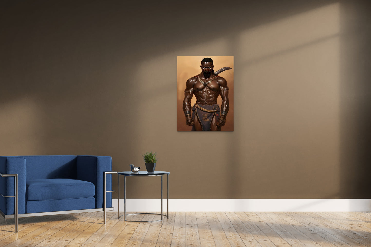 WARRIOR ZAMDOE, African Portrait Canvas Wall Art.