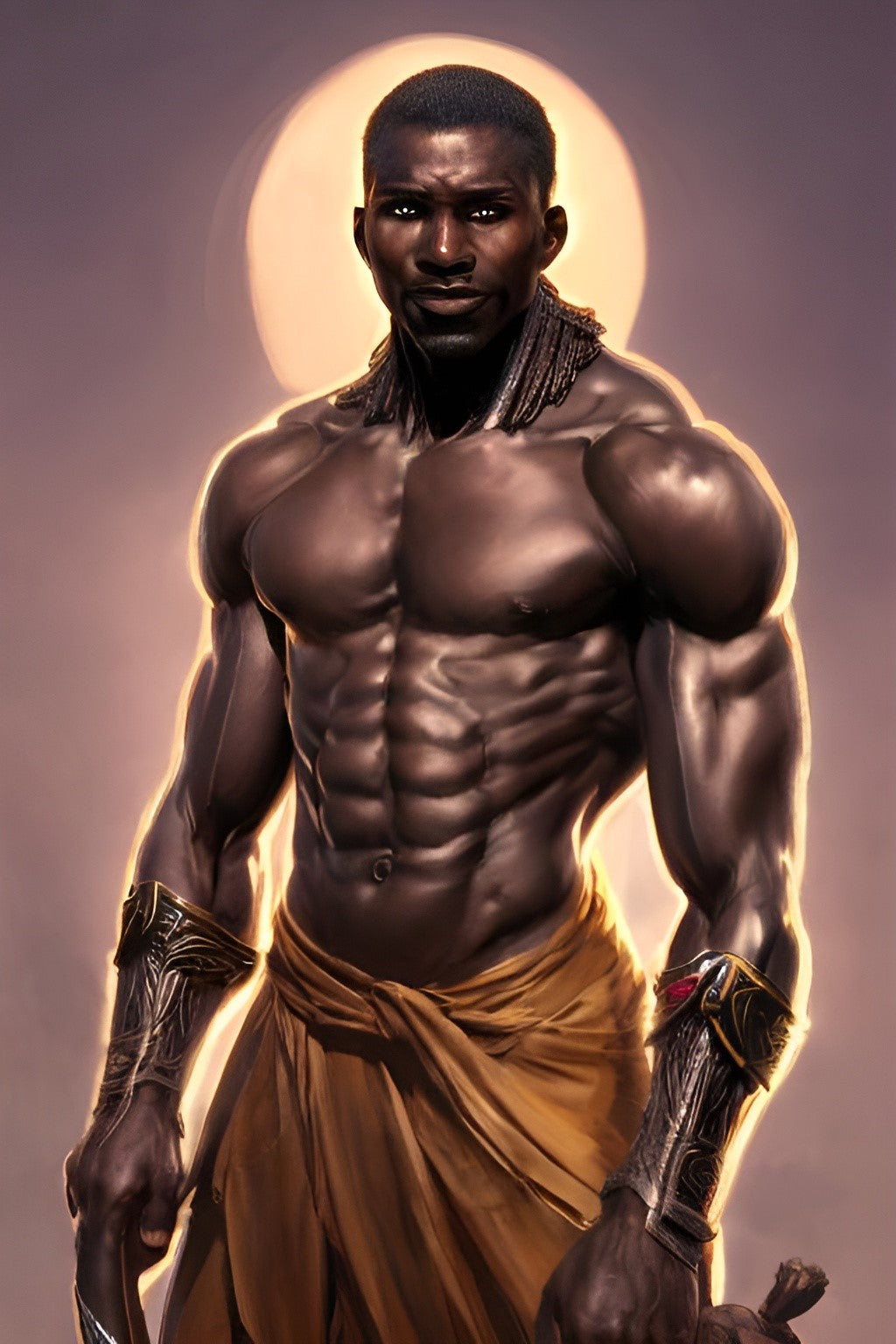WARRIOR ZEAMENYO, African Portrait Canvas Wall Art.