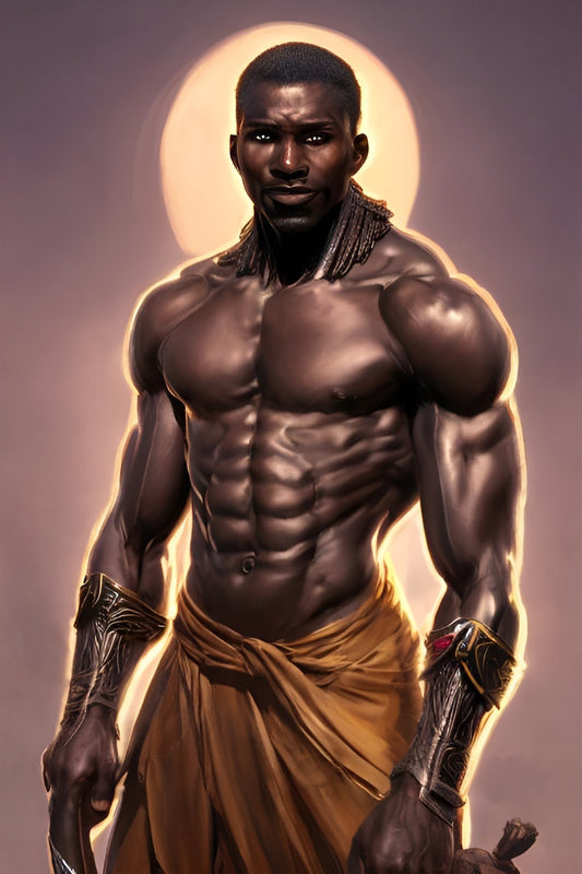 WARRIOR ZEAMENYO, African Portrait Canvas Wall Art.