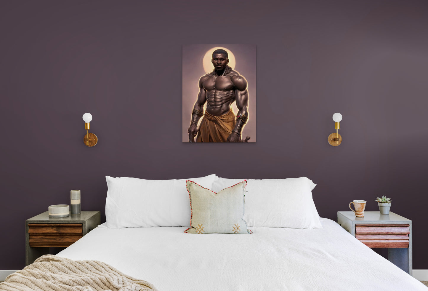 WARRIOR ZEAMENYO, African Portrait Canvas Wall Art.