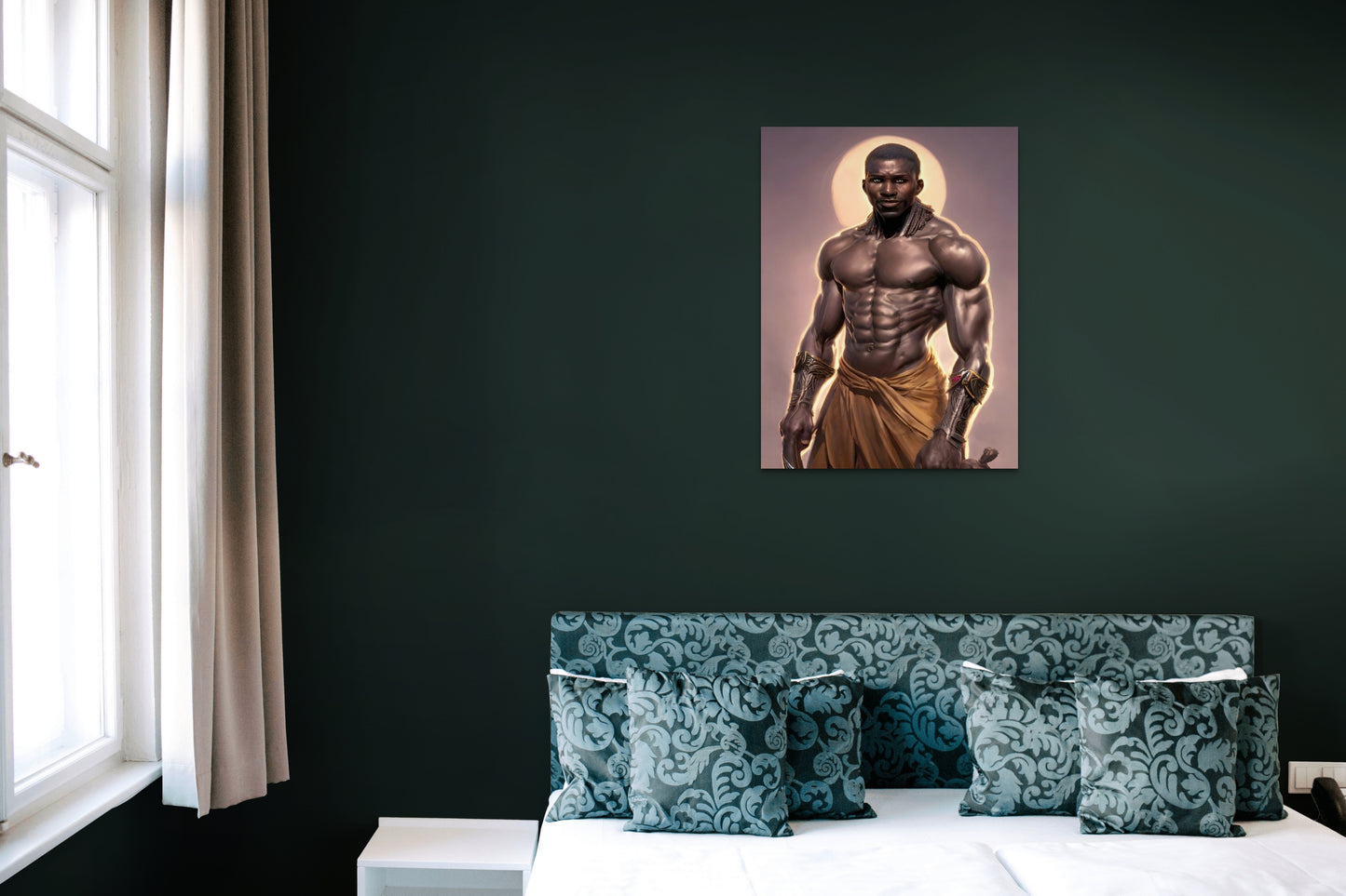 WARRIOR ZEAMENYO, African Portrait Canvas Wall Art.
