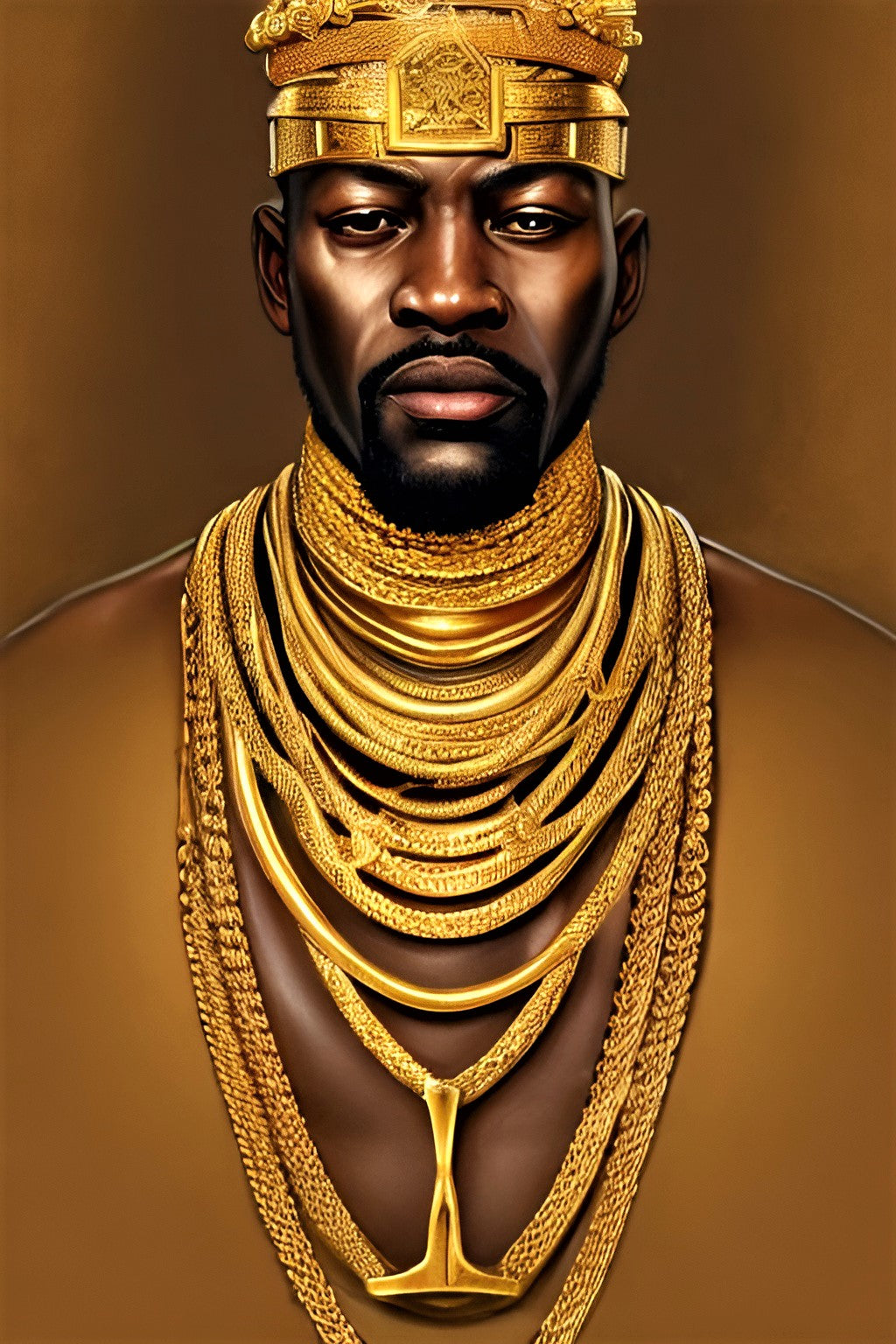 KING BAWOONDA, African Portrait Canvas Wall Art.