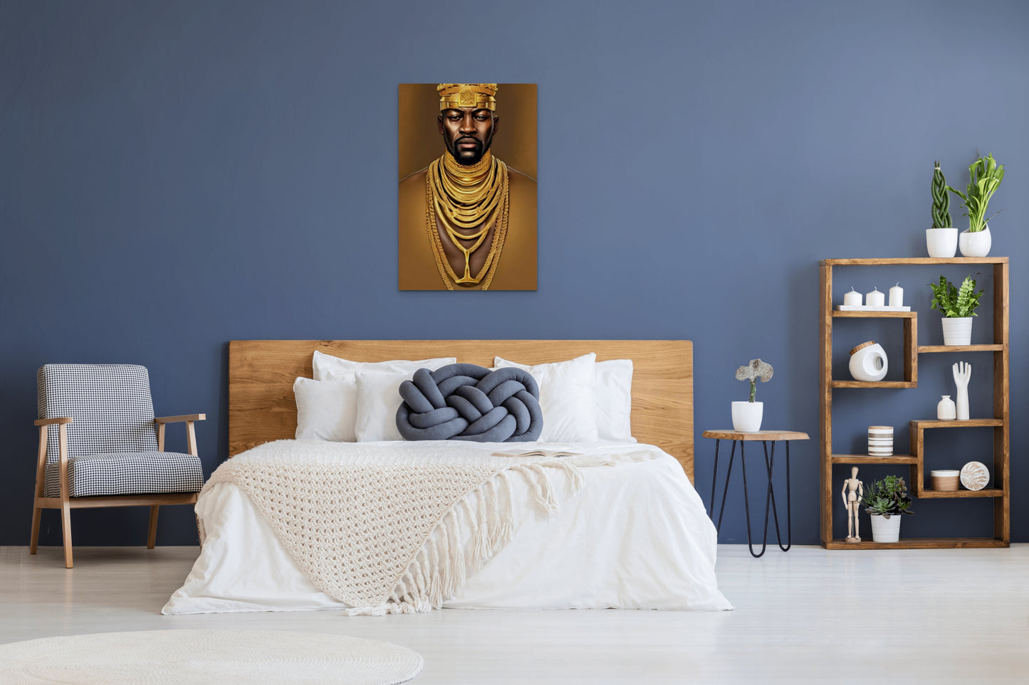 KING BAWOONDA, African Portrait Canvas Wall Art.