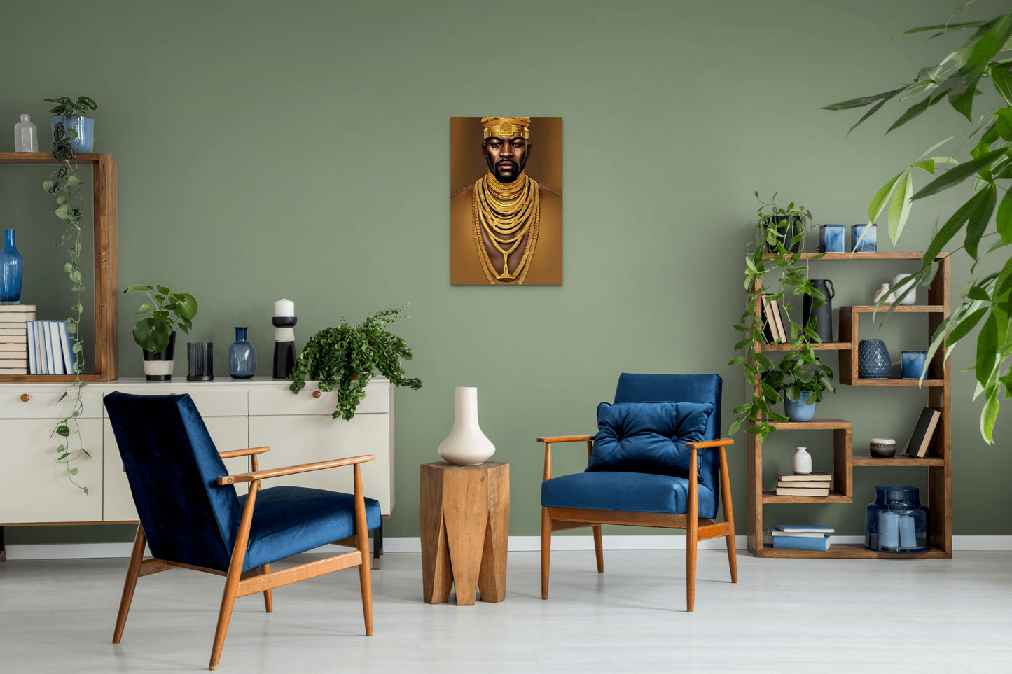 KING BAWOONDA, African Portrait Canvas Wall Art.