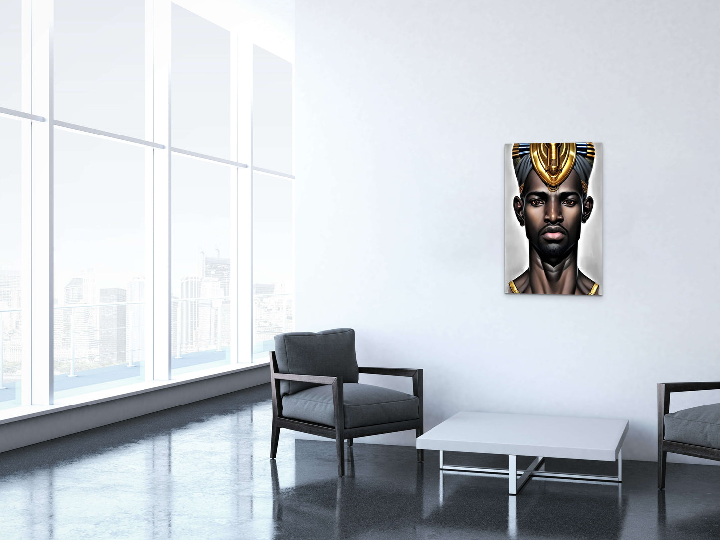 PHAROAH EVERSO, African Portrait Canvas Wall Art.