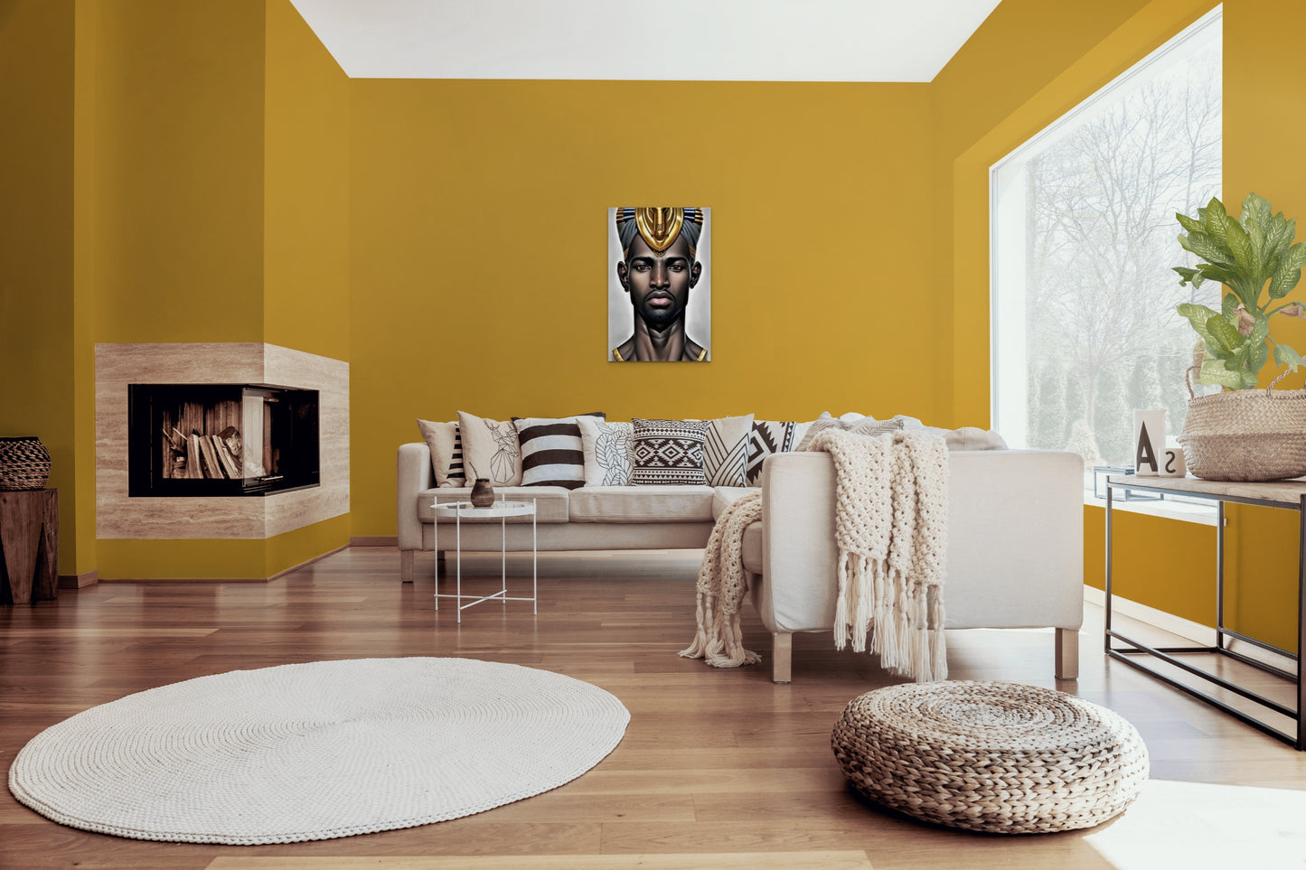 PHAROAH EVERSO, African Portrait Canvas Wall Art.