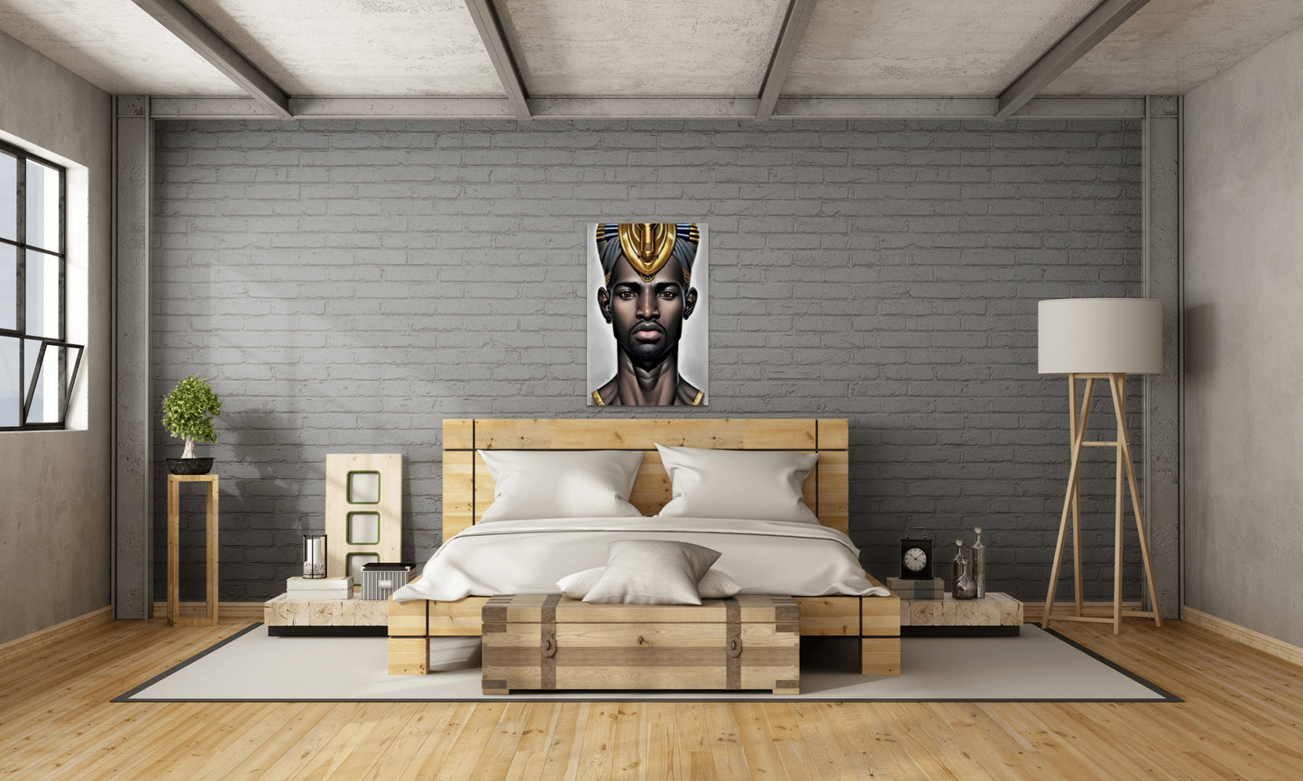 PHAROAH EVERSO, African Portrait Canvas Wall Art.