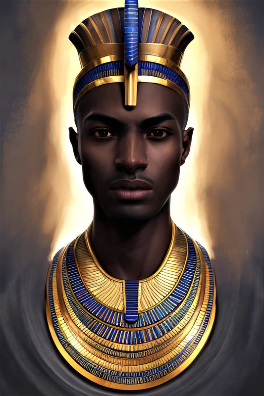 PHAROAH VANEZ, African Portrait Canvas Wall Art.