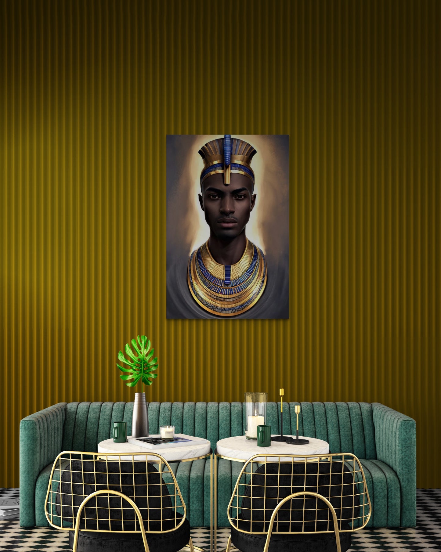 PHAROAH VANEZ, African Portrait Canvas Wall Art.