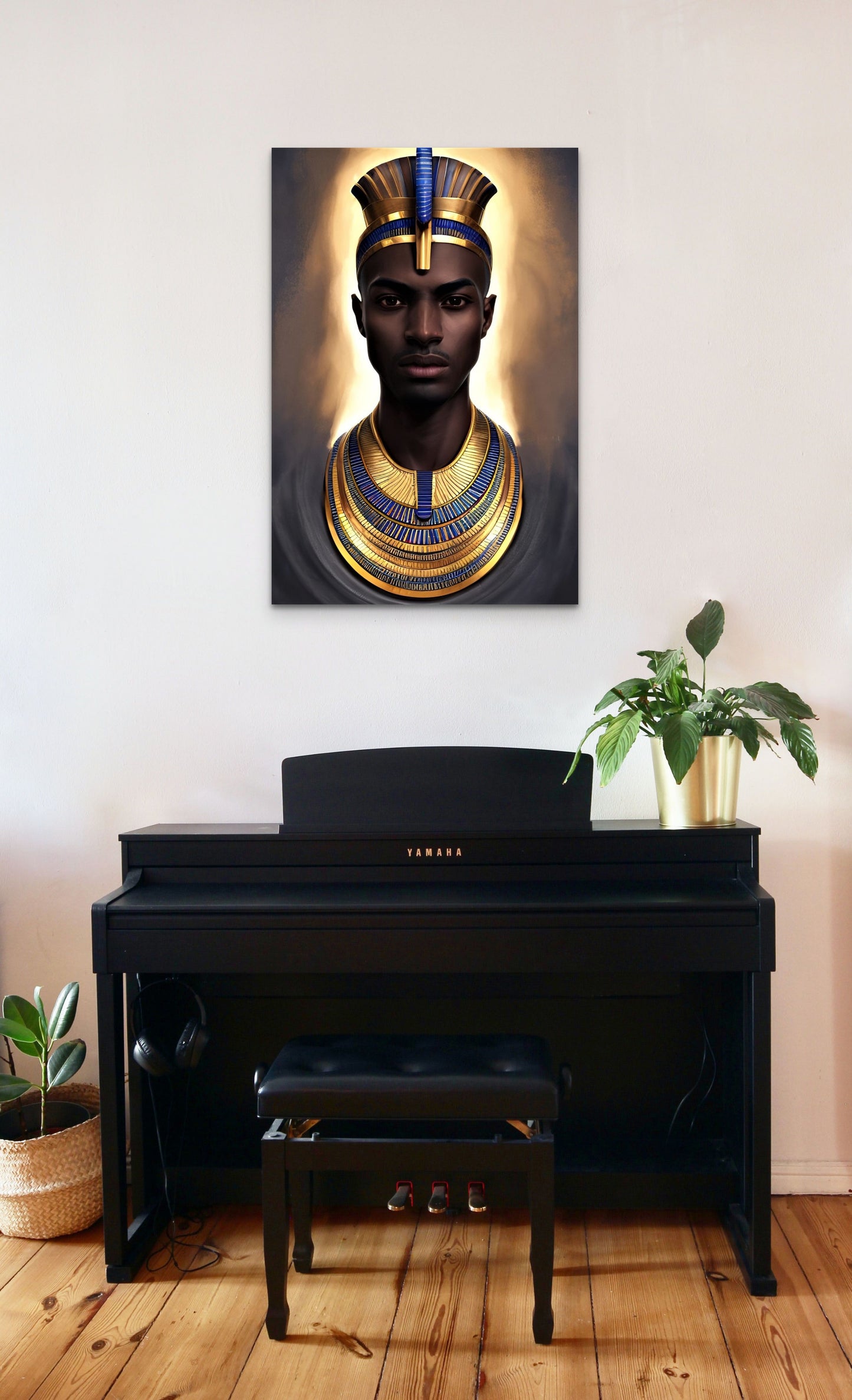 PHAROAH VANEZ, African Portrait Canvas Wall Art.