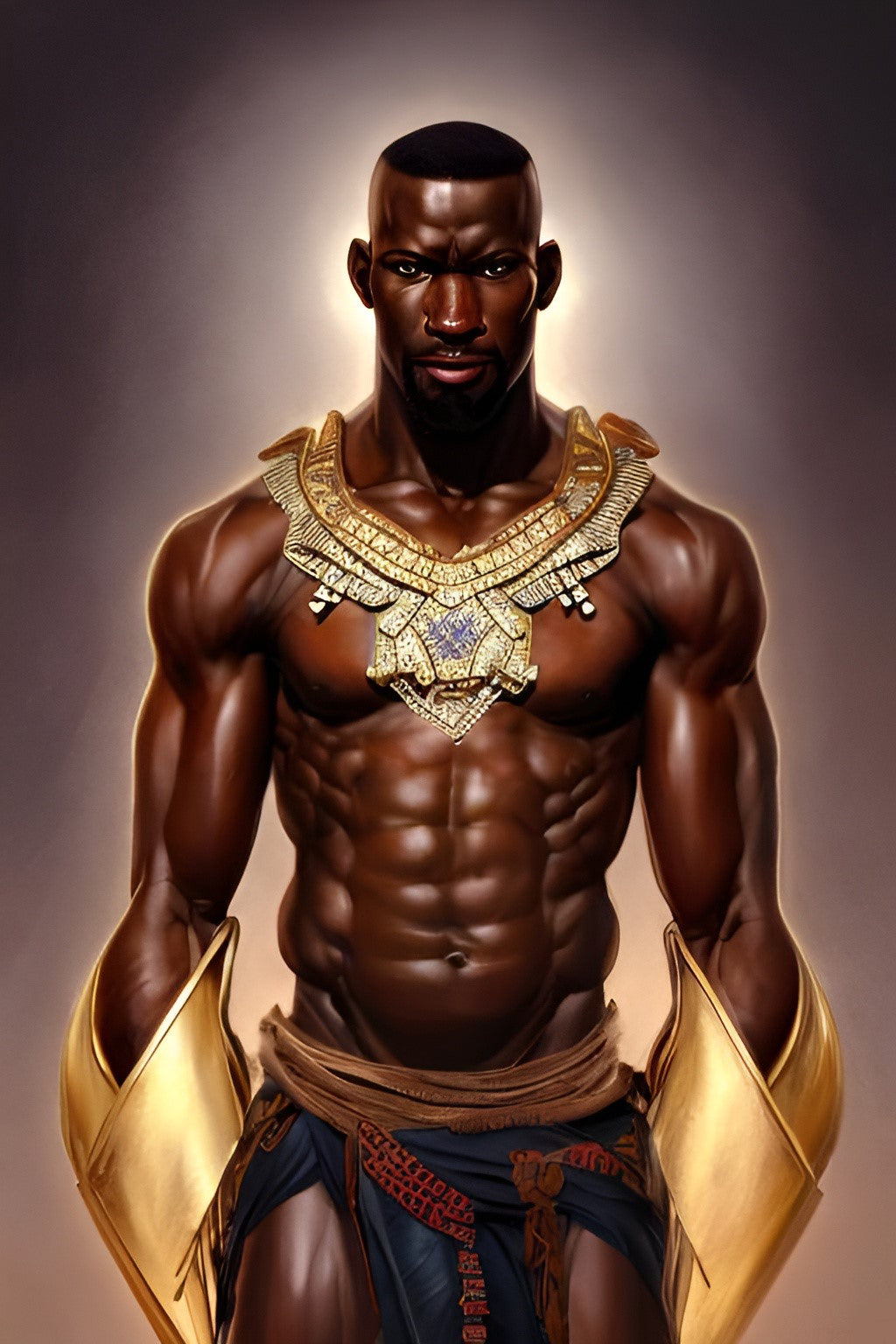 WARRIOR BELMORE, African Portrait Canvas Wall Art.