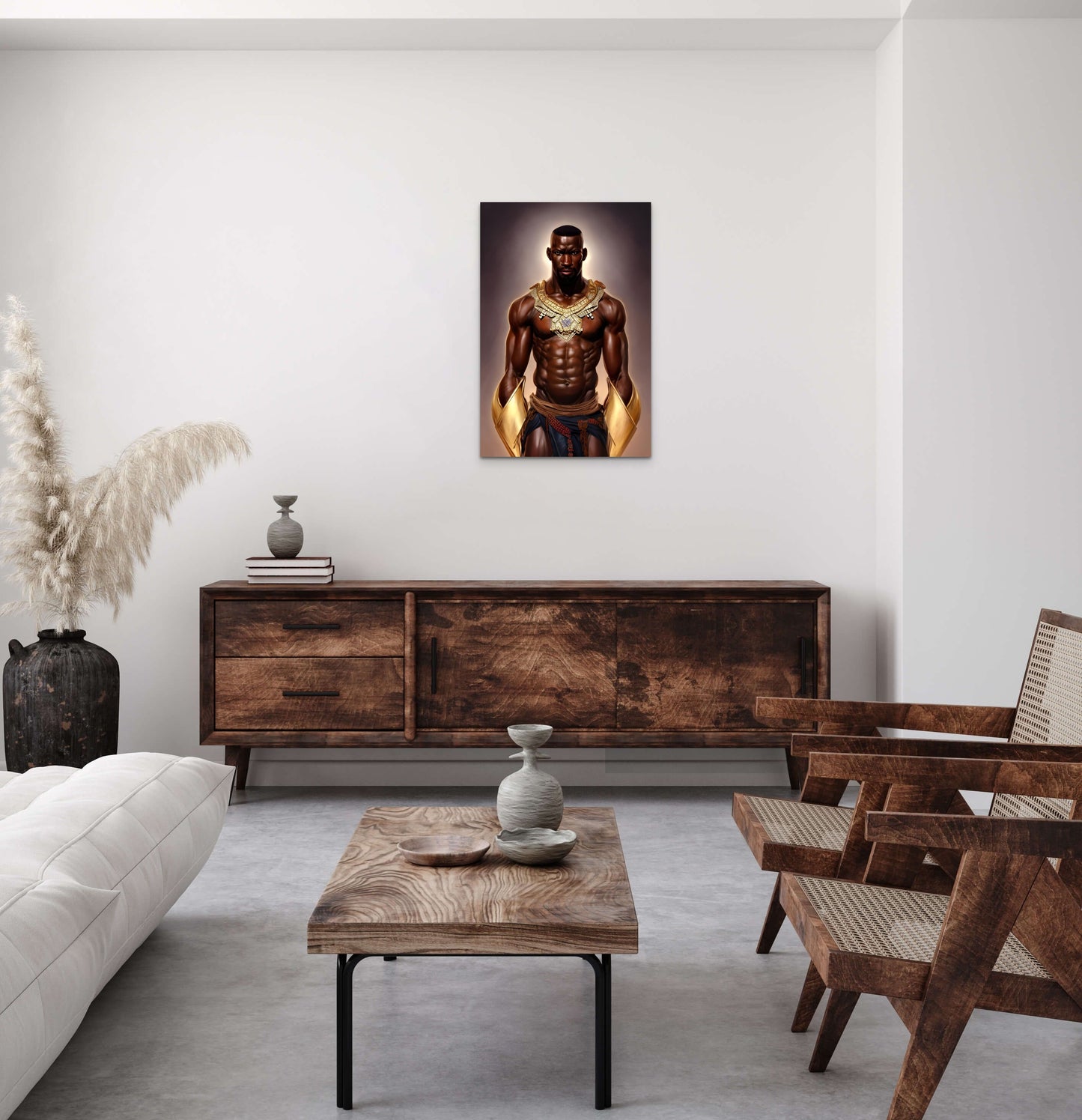 WARRIOR BELMORE, African Portrait Canvas Wall Art.
