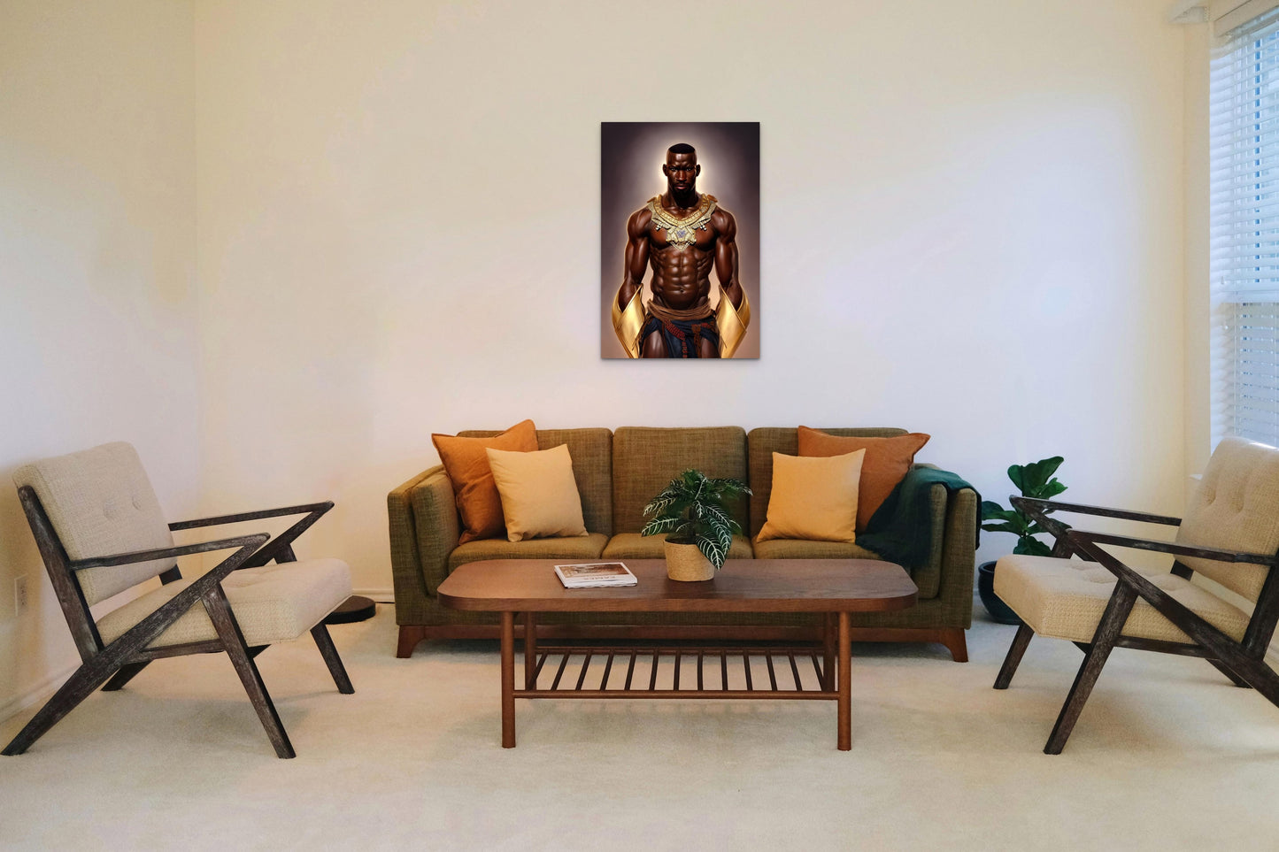 WARRIOR BELMORE, African Portrait Canvas Wall Art.