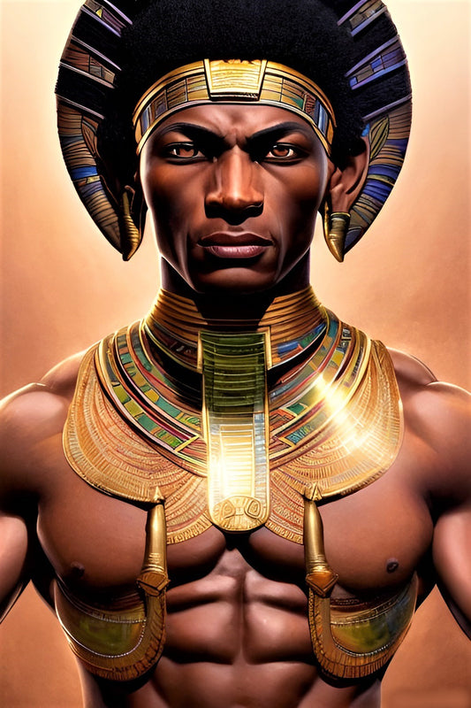 PHAROAH NA'ZEE, African Portrait Canvas Wall Art.