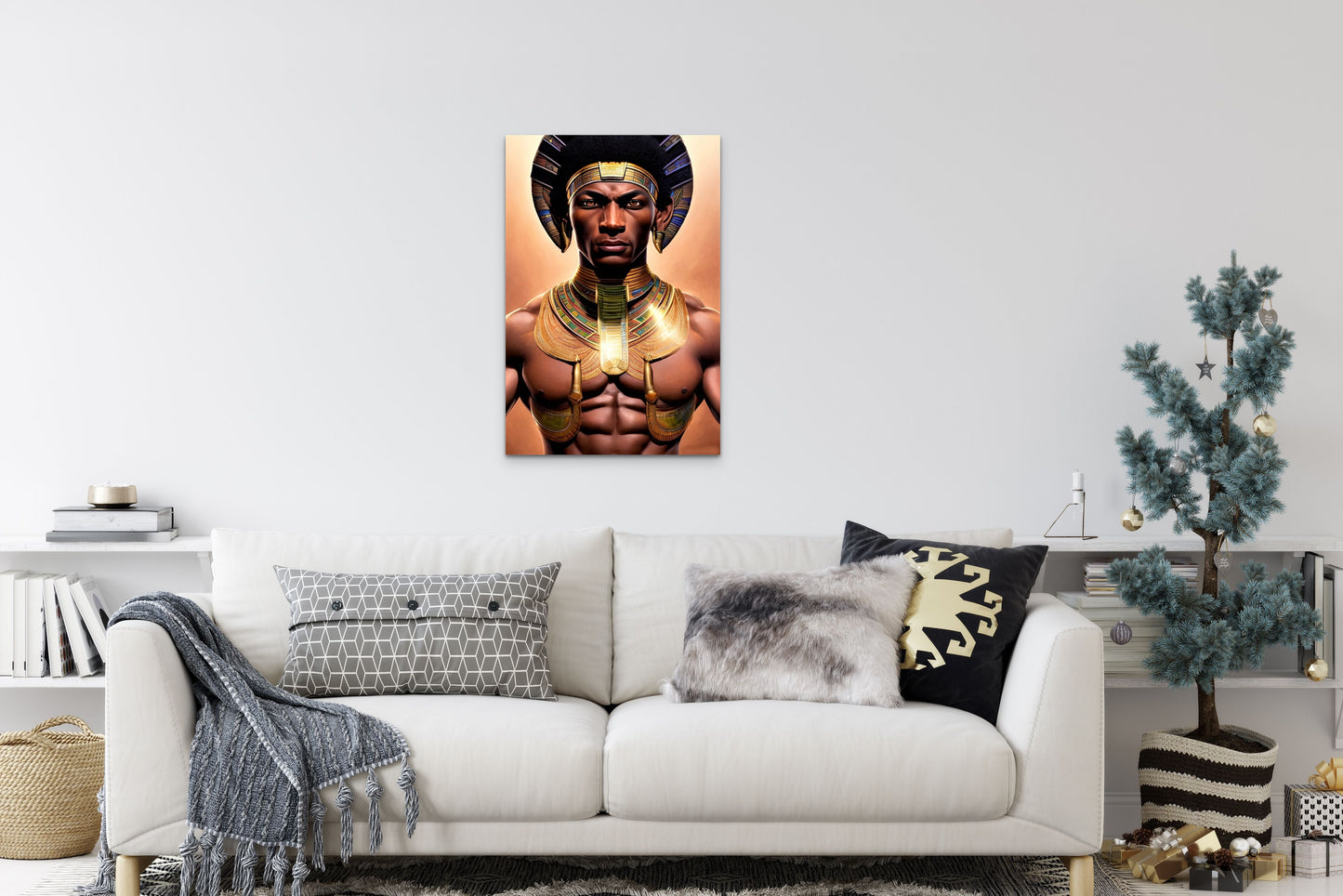 PHAROAH NA'ZEE, African Portrait Canvas Wall Art.
