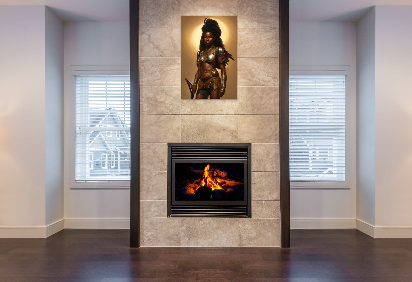 WARRIOR PASHNER, African Portrait Canvas Wall Art.
