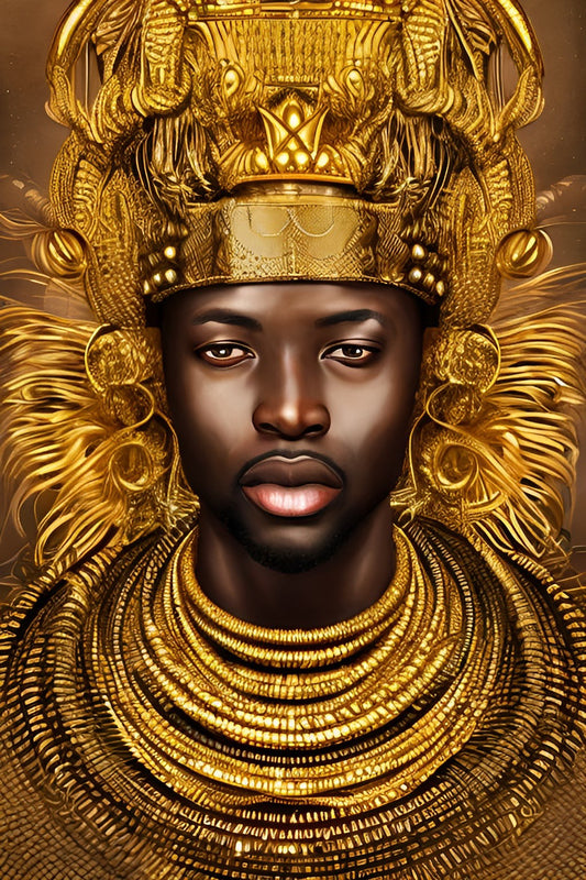 KING WUMAYE, African Portrait Canvas Wall Art.