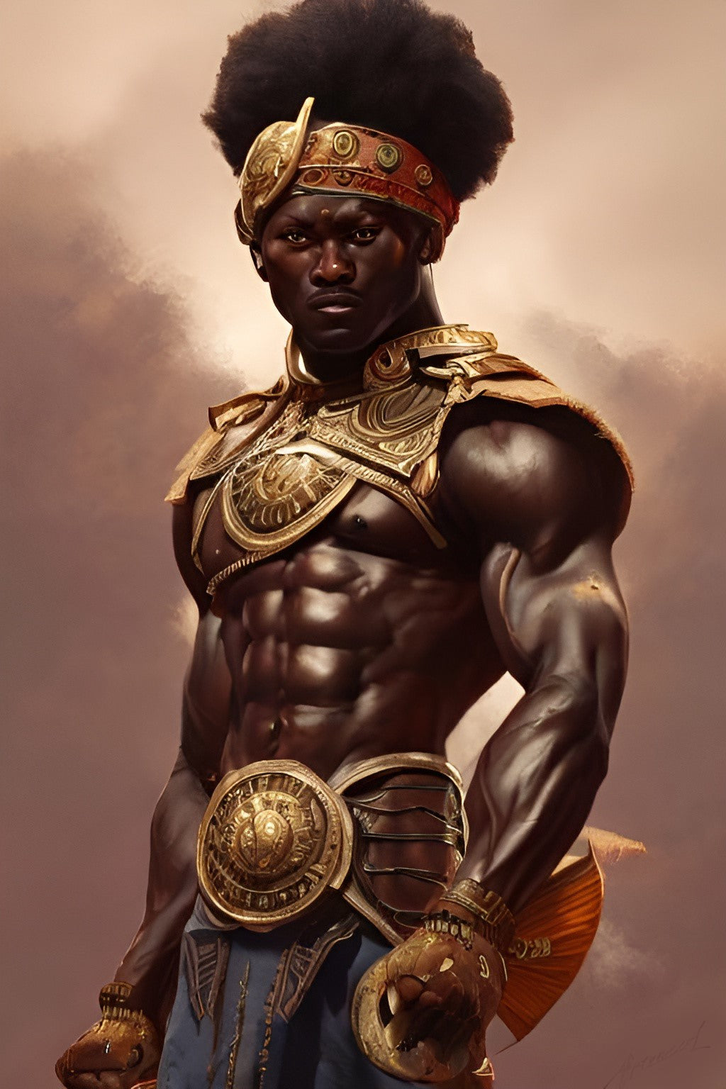WARRIOR WACHNEW, African Portrait Canvas Wall Art.