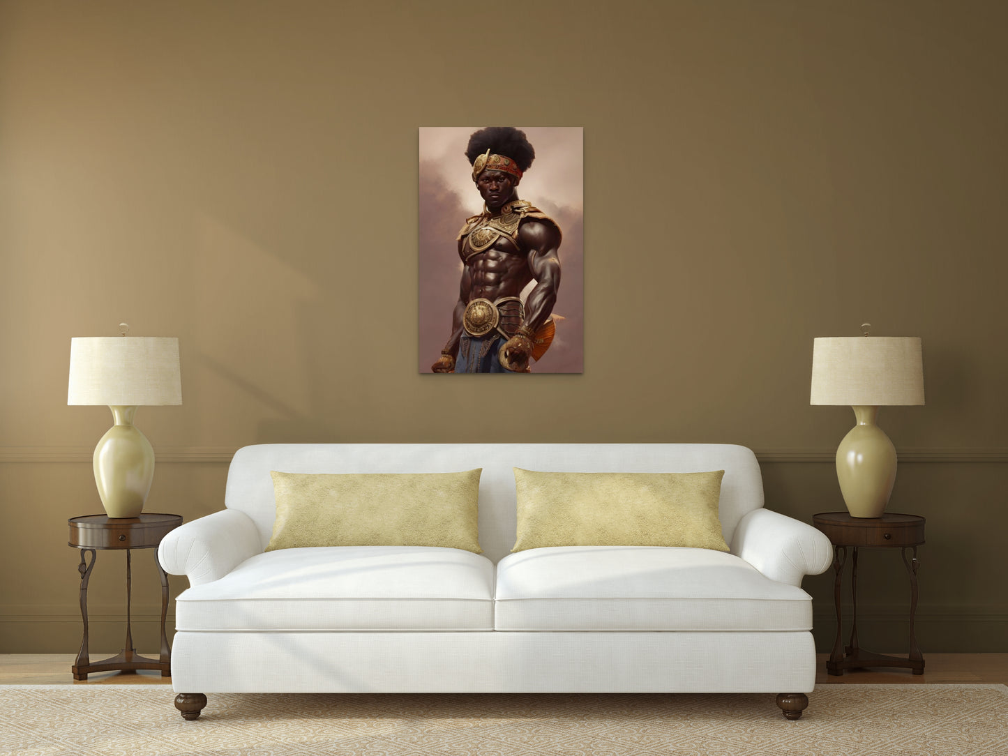 WARRIOR WACHNEW, African Portrait Canvas Wall Art.