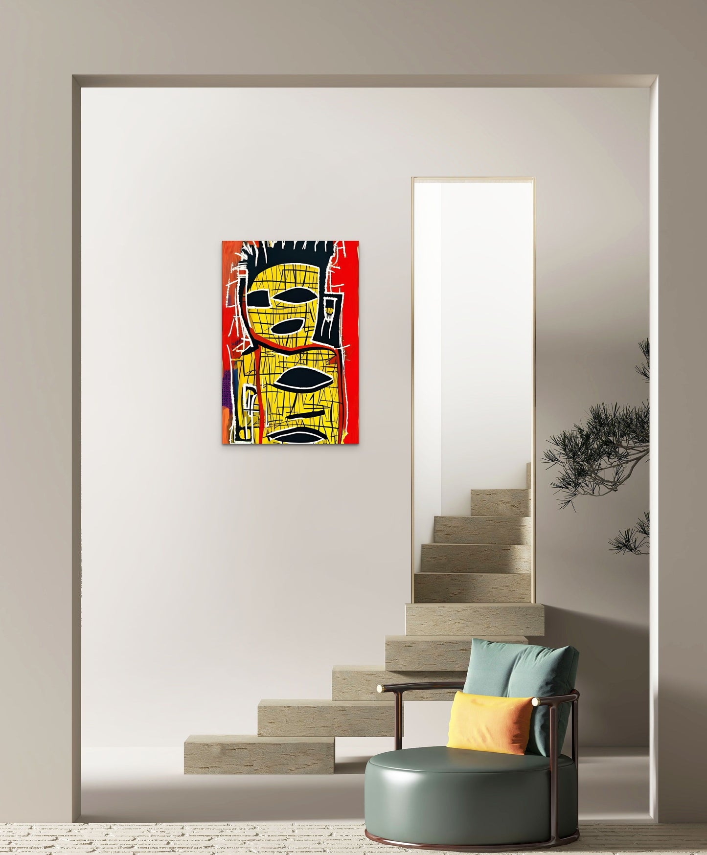 METAPHYSICAL MADNESS, African Portrait Canvas Wall Art.