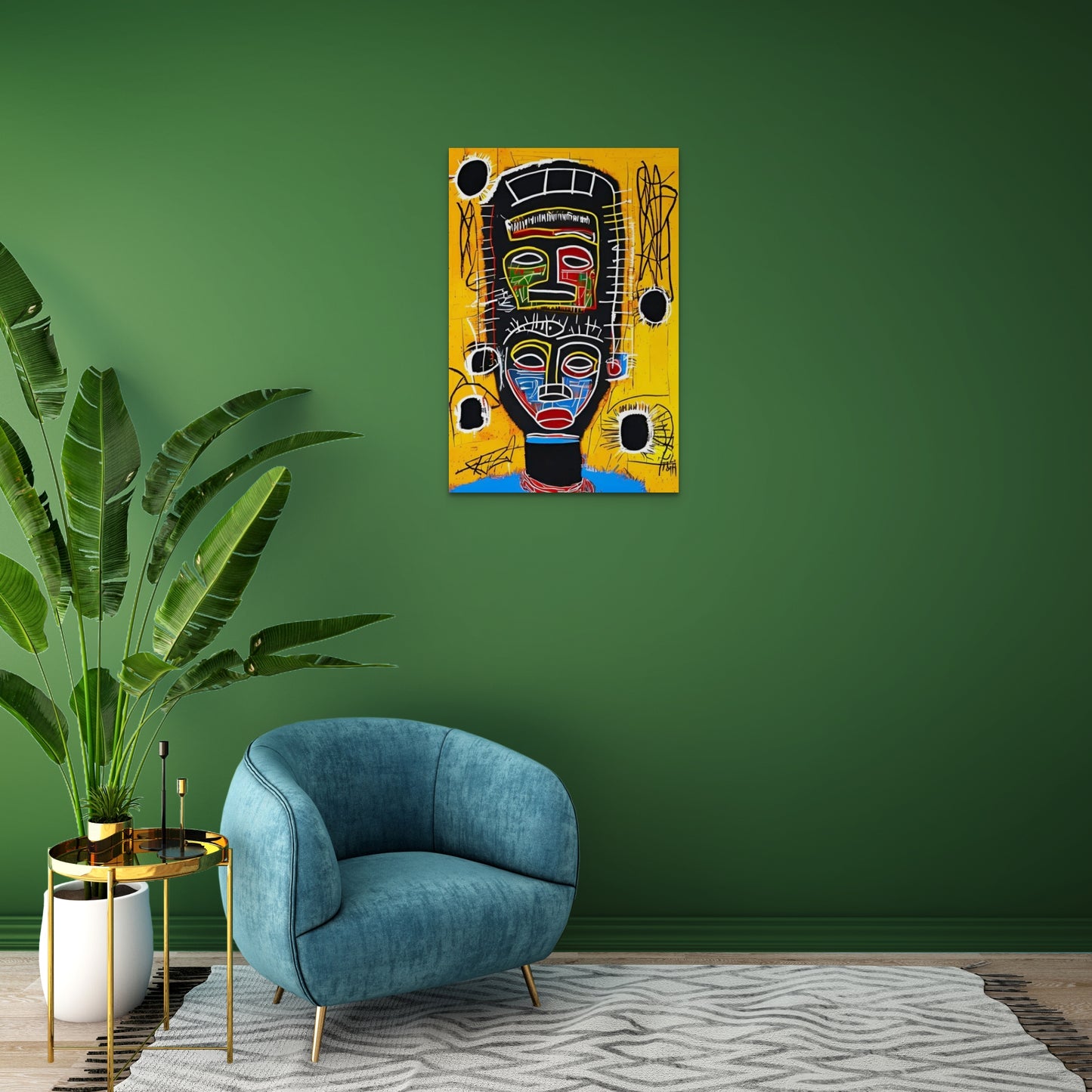 HURRY UP AND WAIT, African Portrait Canvas Wall Art.