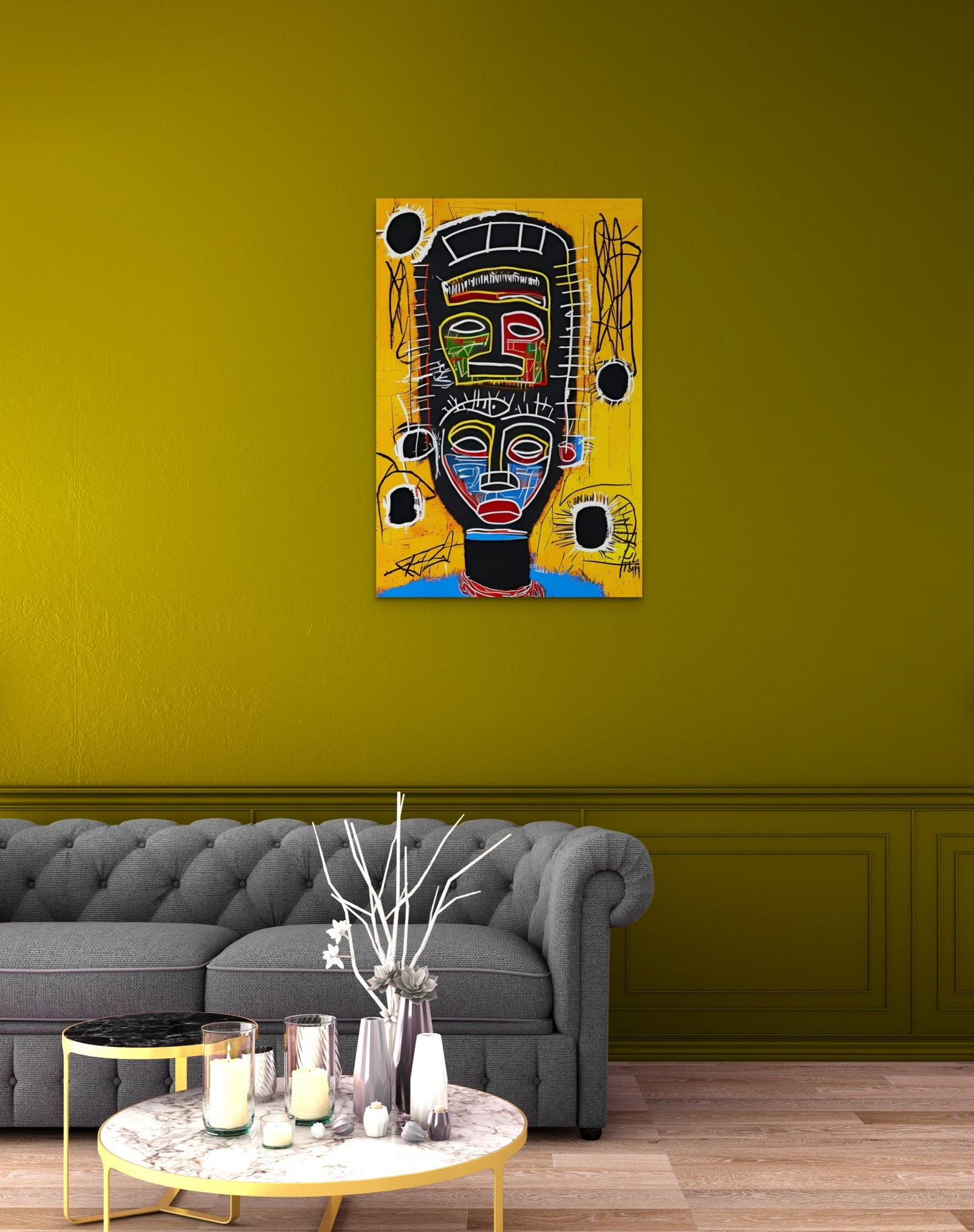 HURRY UP AND WAIT, African Portrait Canvas Wall Art.