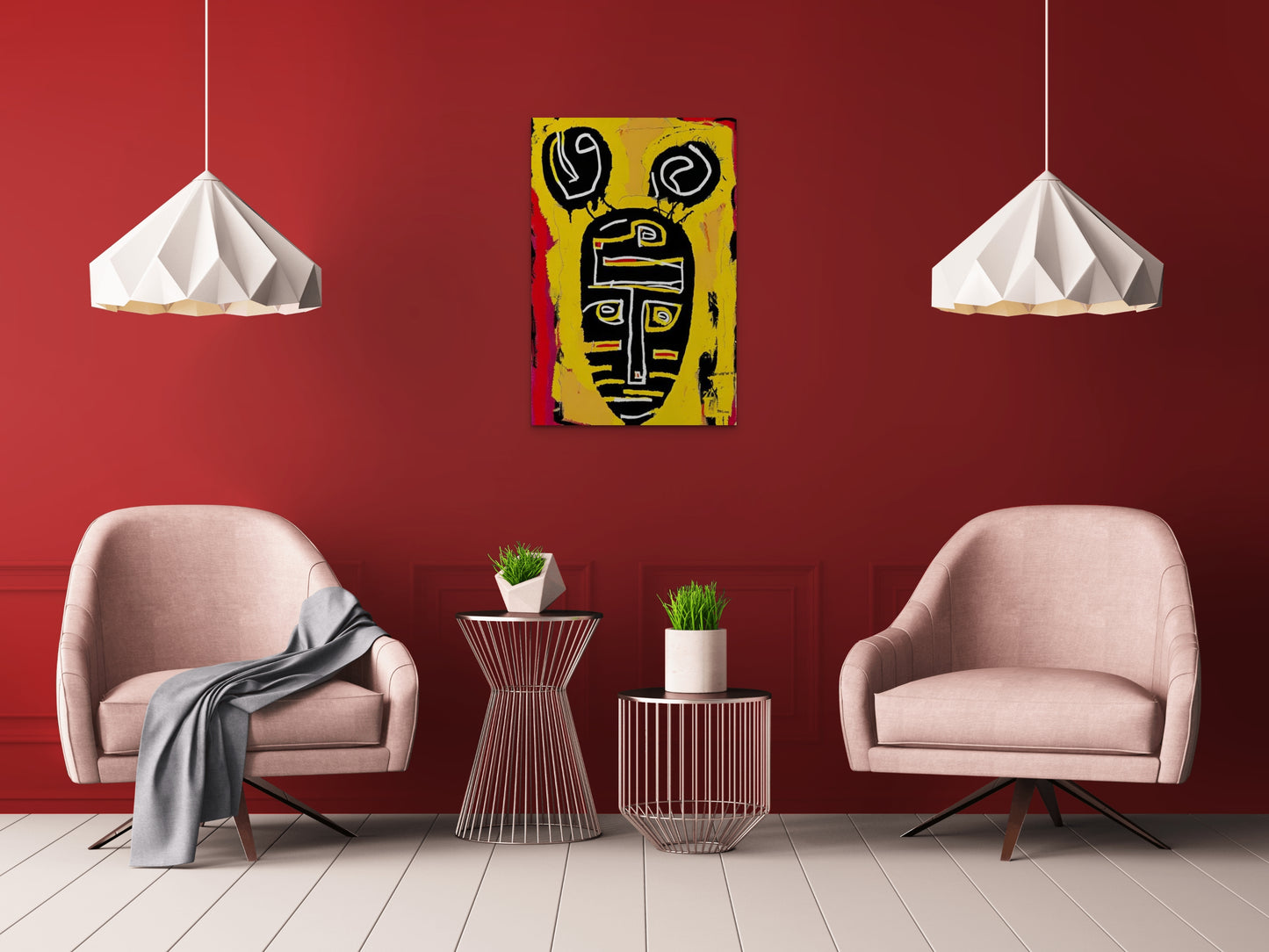 SILENT NOISE, African Portrait Canvas Wall Art.