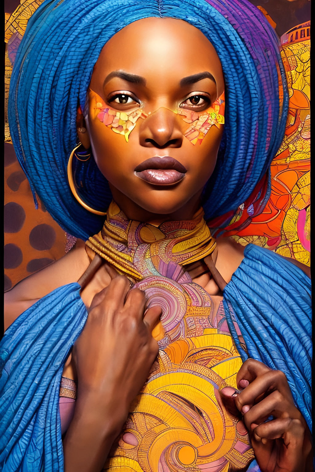 MOTHER RUGAMSY, African Portrait Canvas Wall Art.