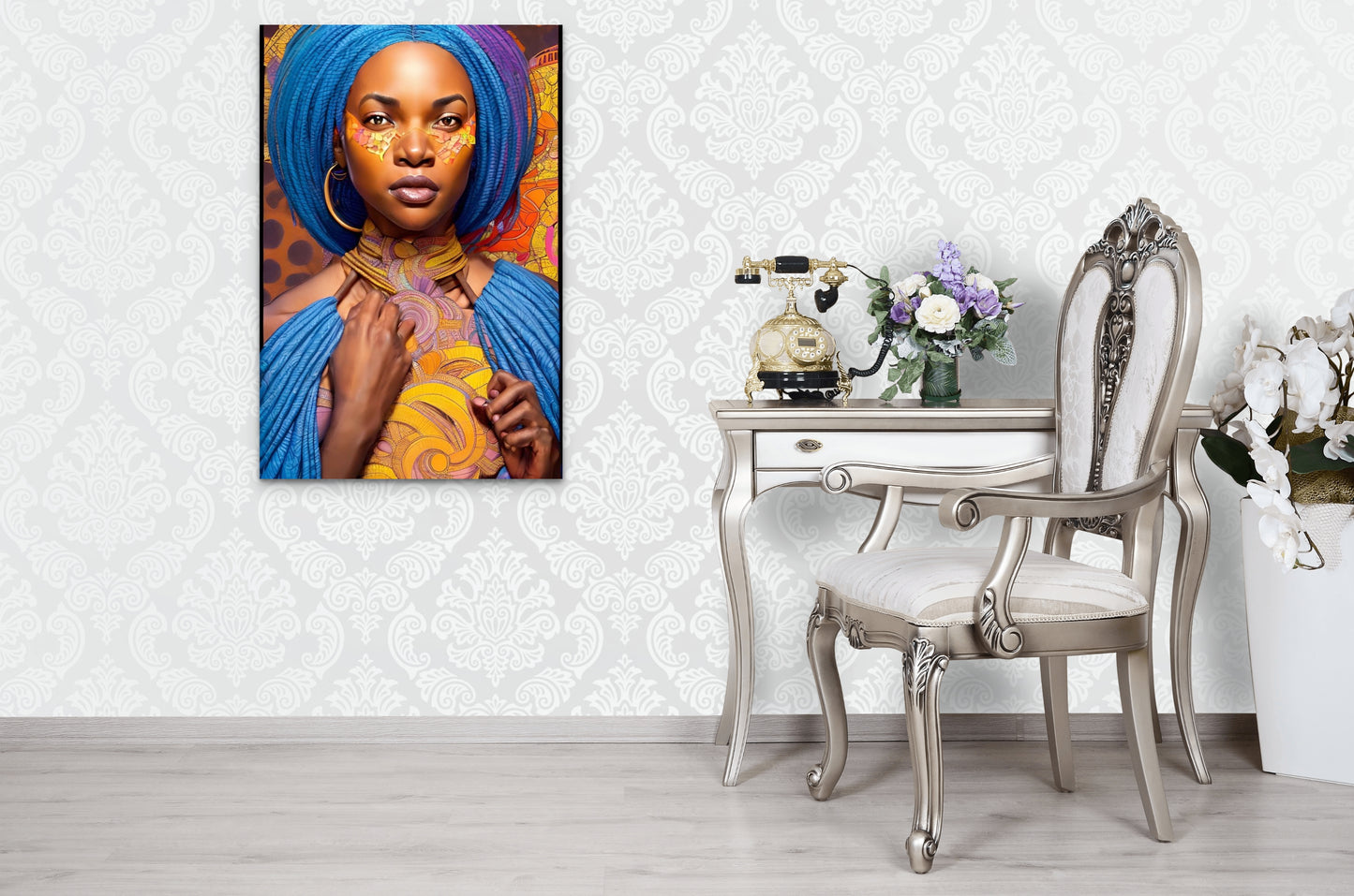 MOTHER RUGAMSY, African Portrait Canvas Wall Art.