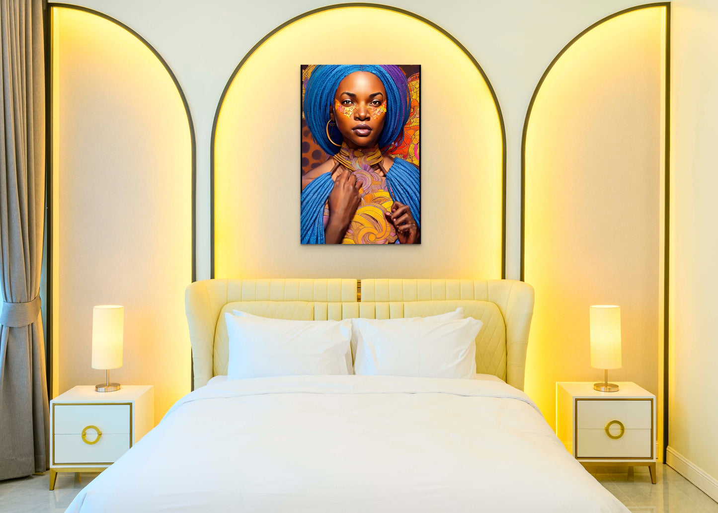 MOTHER RUGAMSY, African Portrait Canvas Wall Art.