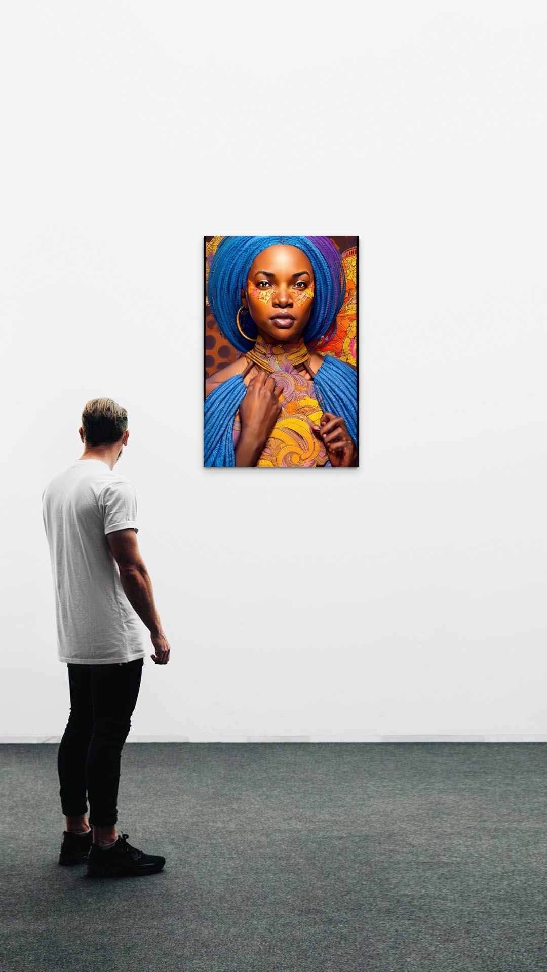 MOTHER RUGAMSY, African Portrait Canvas Wall Art.