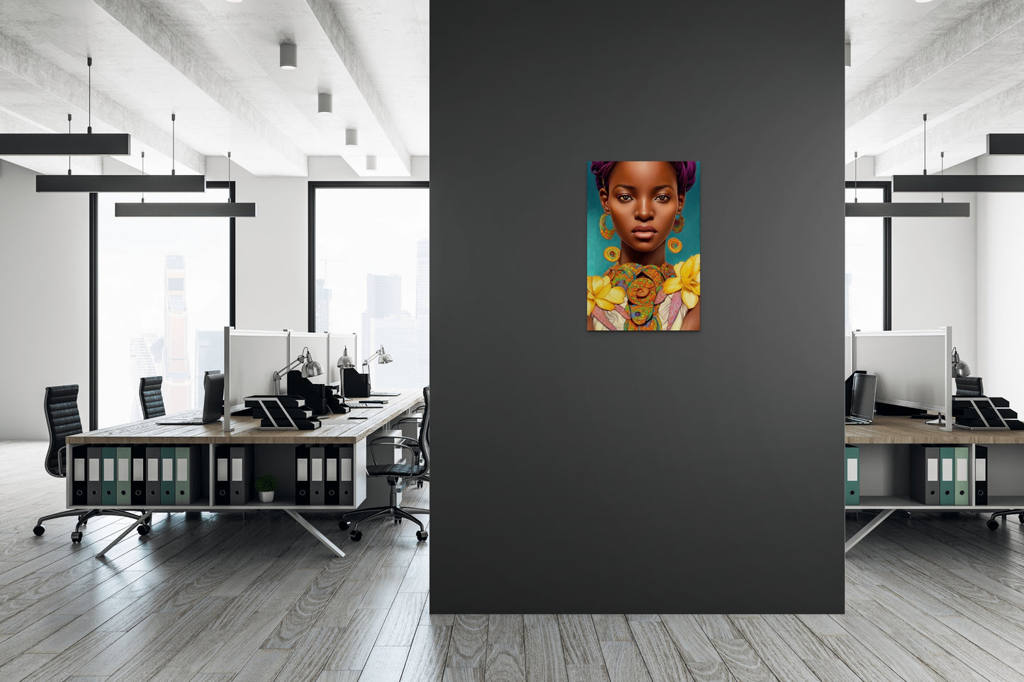 MOTHER ADUMAE, African Portrait Canvas Wall Art.