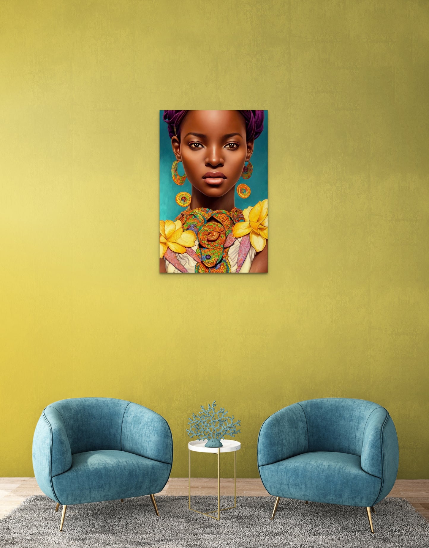 MOTHER ADUMAE, African Portrait Canvas Wall Art.