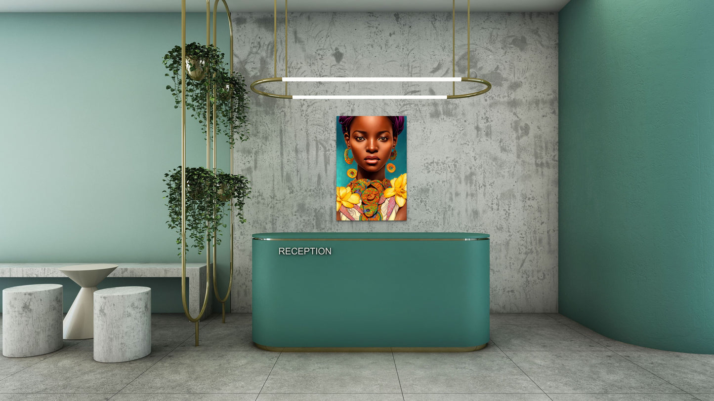 MOTHER ADUMAE, African Portrait Canvas Wall Art.