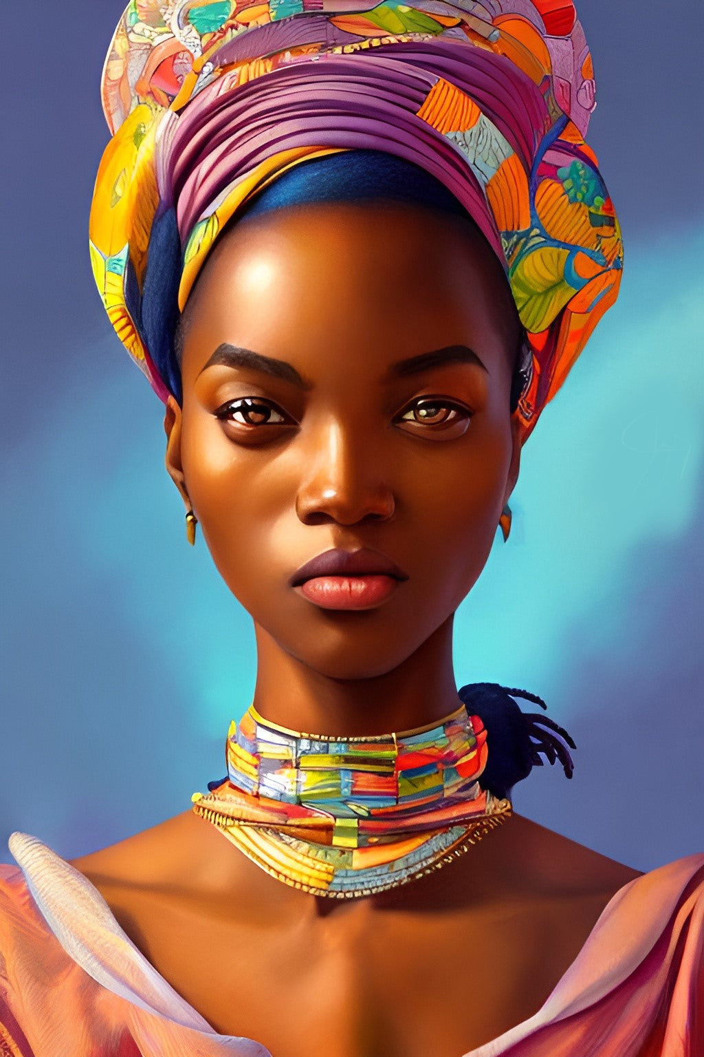 MOTHER TRINYANNA, African Portrait Canvas Wall Art.