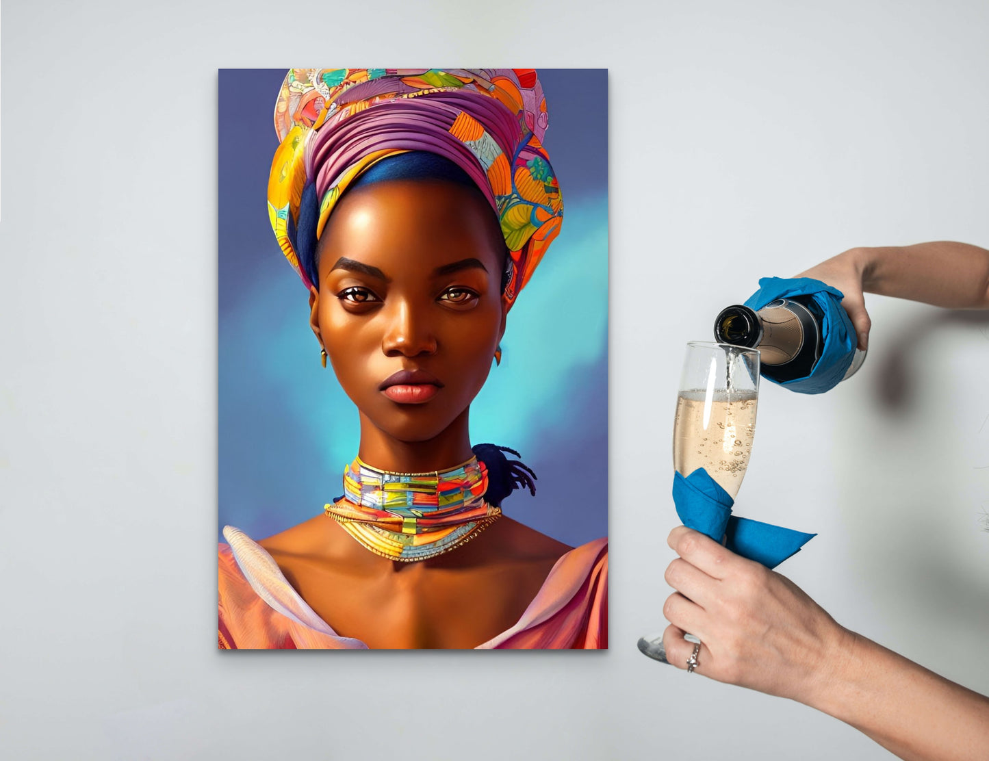 MOTHER TRINYANNA, African Portrait Canvas Wall Art.