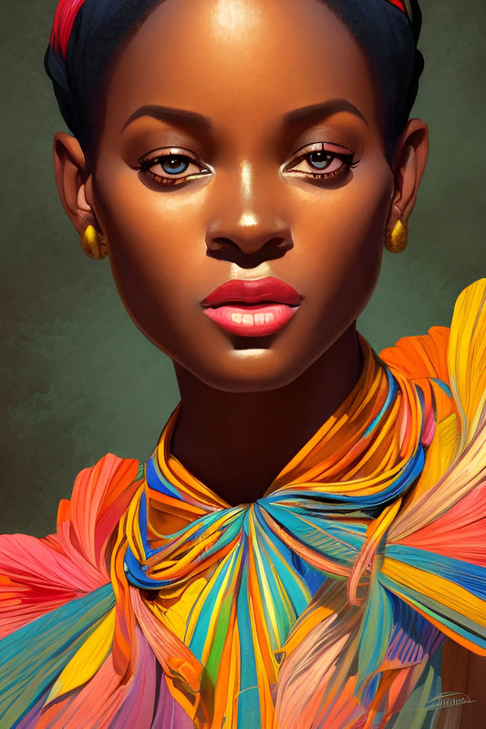 MOTHER NUFINYE, African Portrait Canvas Wall Art.