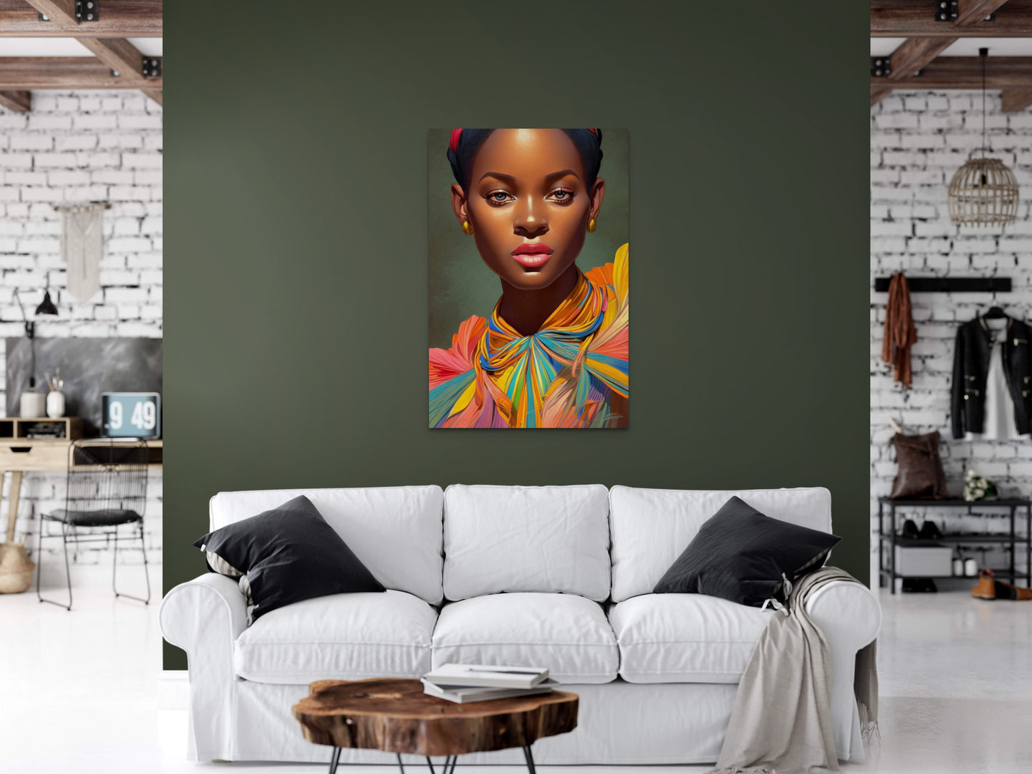 MOTHER NUFINYE, African Portrait Canvas Wall Art.