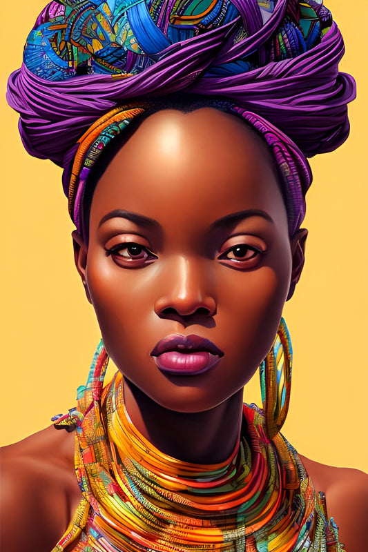 MOTHER PEARONDU, African Portrait Canvas Wall Art.