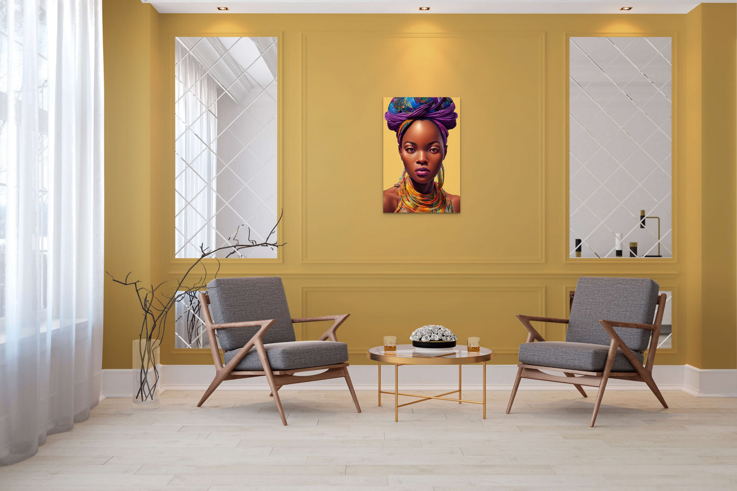 MOTHER PEARONDU, African Portrait Canvas Wall Art.