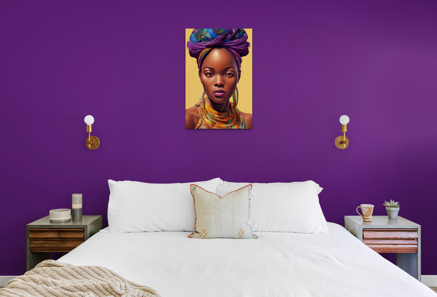MOTHER PEARONDU, African Portrait Canvas Wall Art.