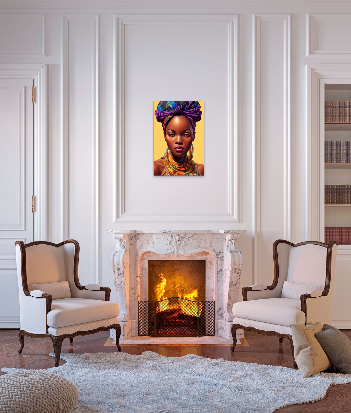 MOTHER PEARONDU, African Portrait Canvas Wall Art.