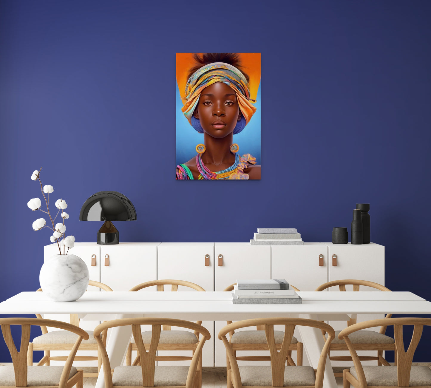 MOTHER GLOVEENA, African Portrait Canvas Wall Art.