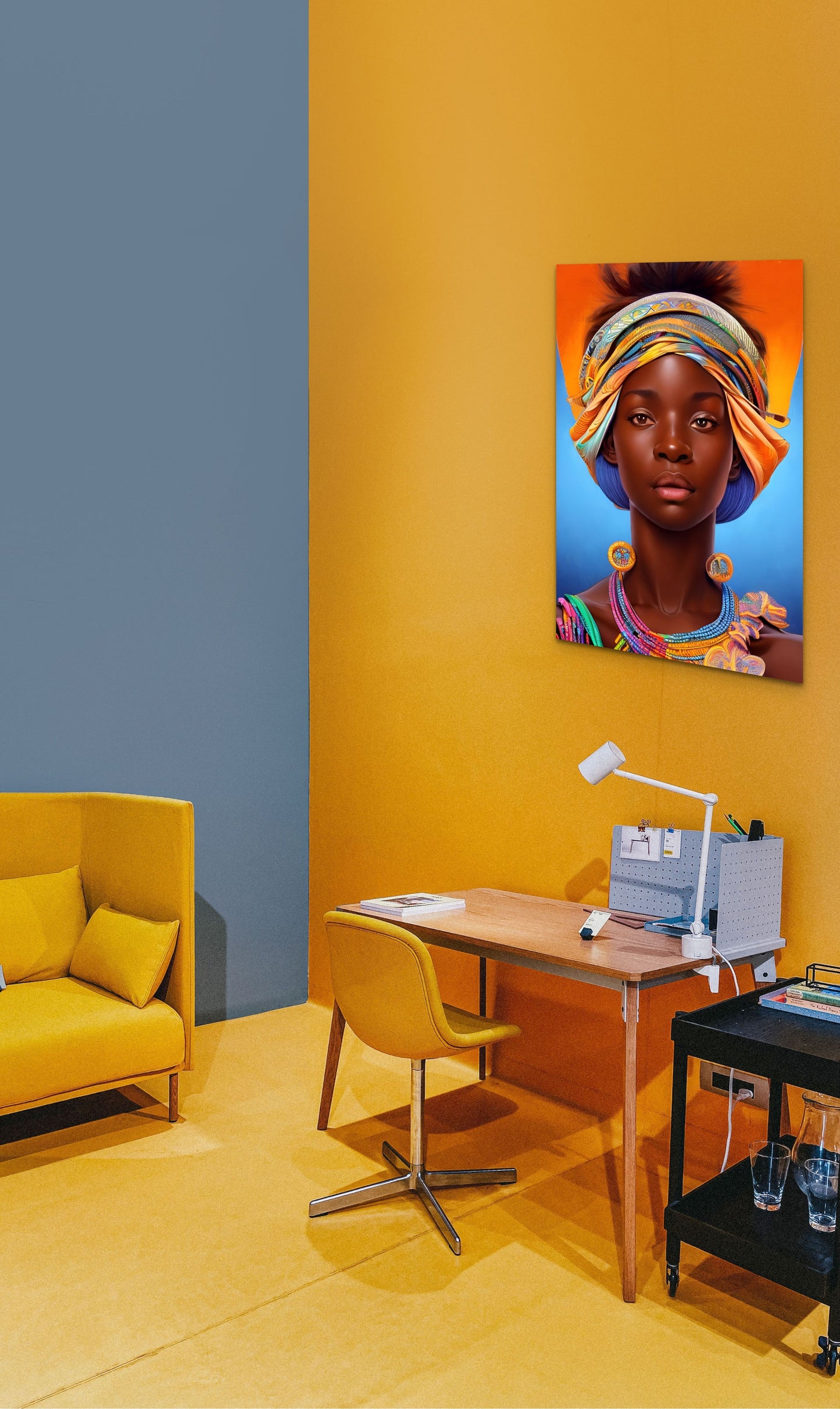 MOTHER GLOVEENA, African Portrait Canvas Wall Art.