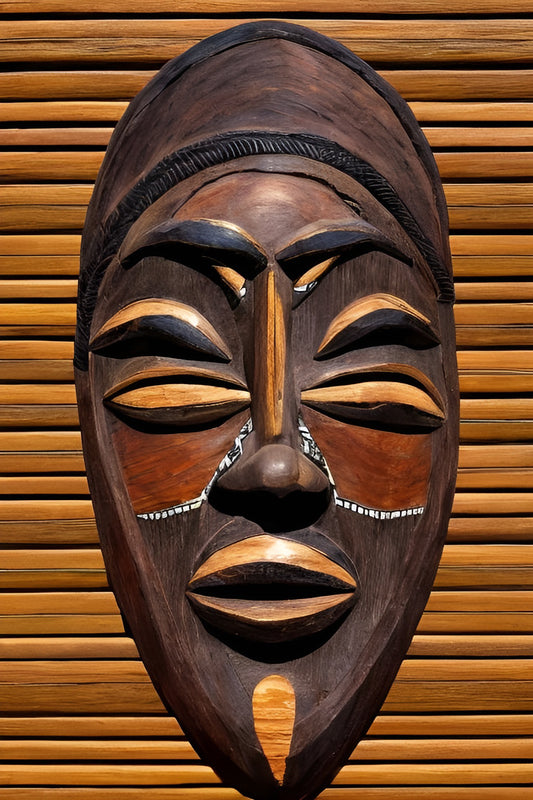YUNOKI MASK, African Portrait Canvas Wall Art.