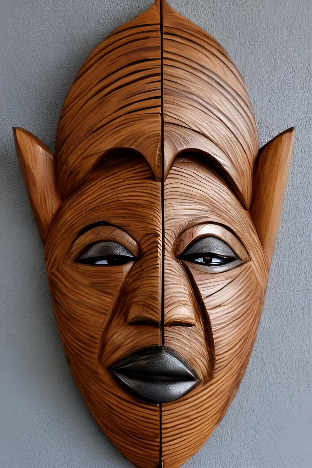 MULAMI MASK, African Portrait Canvas Wall Art.