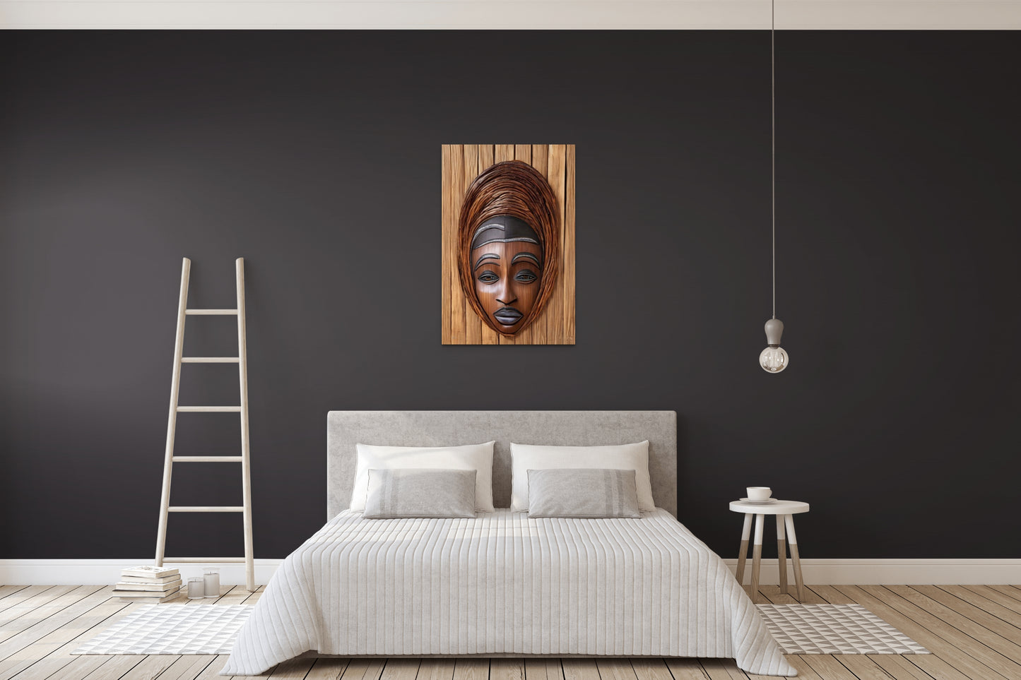 CYWUMAE MASK, African Portrait Canvas Wall Art.