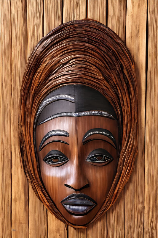 CYWUMAE MASK, African Portrait Canvas Wall Art.